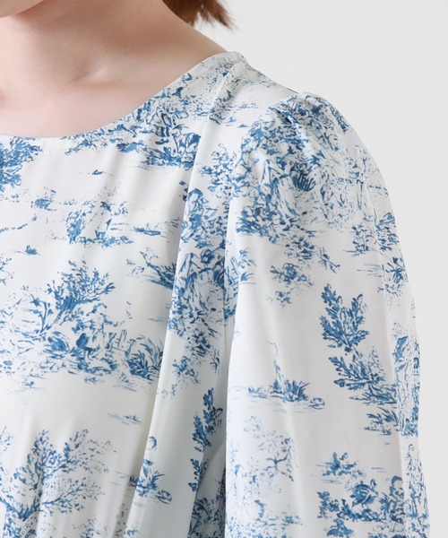 Cheek(チーク)の「トワルドジュイベストSETワンピース(ワンピース・レディース・ブルー/ベージュ・MEDIUM)」の16枚目の写真