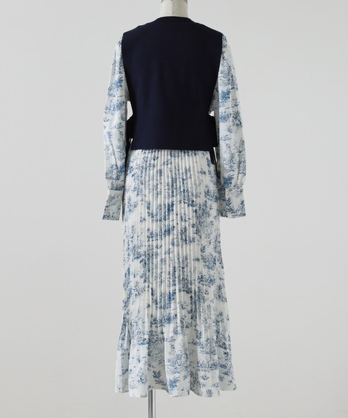 Cheek(チーク)の「トワルドジュイベストSETワンピース(ワンピース・レディース・ブルー/ベージュ・MEDIUM)」の20枚目の写真