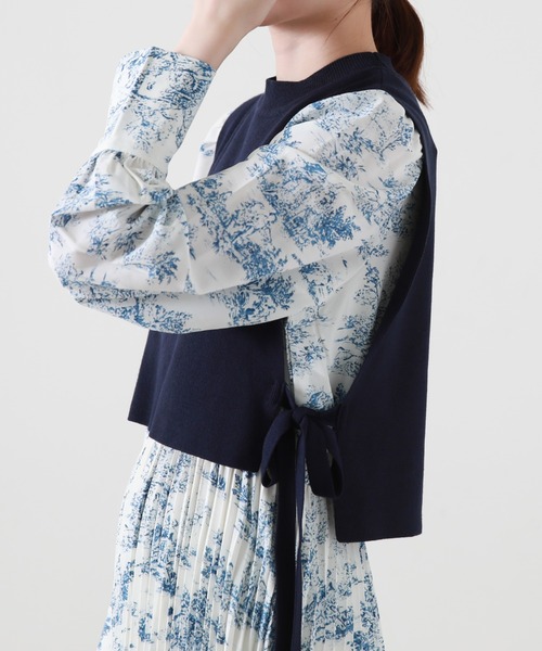 Cheek(チーク)の「トワルドジュイベストSETワンピース(ワンピース・レディース・ブルー/ベージュ・MEDIUM)」の10枚目の写真