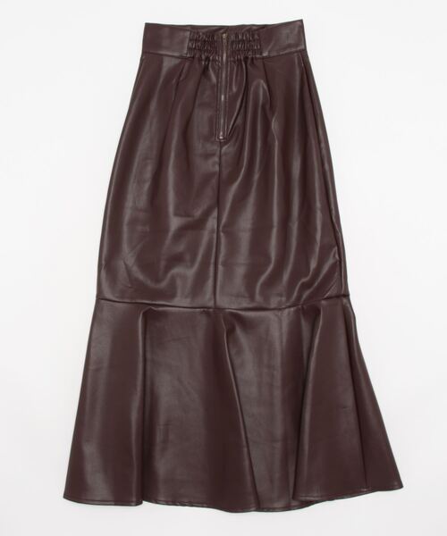 archives(アルシーヴ)の「フェイクレザーマーメイドスカート(スカート・レディース・ブラック/ベージュ/ブラウン・MEDIUM)」の4枚目の写真