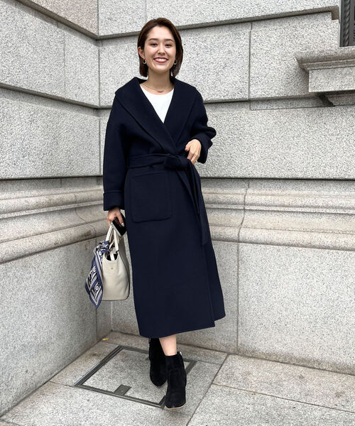 お値下げしました‼️ノーリーズ　リバーショールコート38 セール】リバーショールカラーロングコート（その他アウター