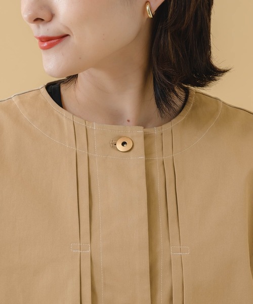 KATHARINE ROSS（キャサリンロス）の「【KATHARINE ROSS】2WAY丈コットンブルゾン（ノーカラージャケット・レディース・ブラック/ベージュ・MEDIUM）」の21枚目の写真