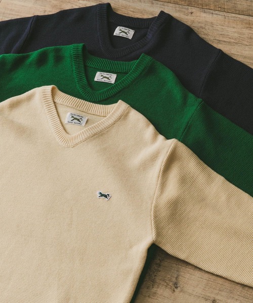 PENNEYS(ぺニーズ)の「『別注』PENNEYS×DOORS THE FOX Vネックニットプルオーバー(ニット/セーター・メンズ・アイボリー/グリーン/ネイビー・MEDIUM/LARGE)」の15枚目の写真