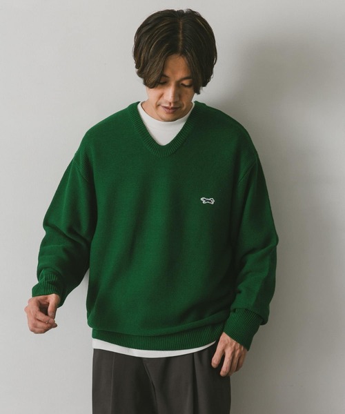 PENNEYS(ぺニーズ)の「『別注』PENNEYS×DOORS THE FOX Vネックニットプルオーバー(ニット/セーター・メンズ・アイボリー/グリーン/ネイビー・MEDIUM/LARGE)」の16枚目の写真