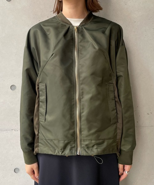 セール】AW 異素材切替ブルゾン（ブルゾン）｜DouDou（ドゥドゥ）の