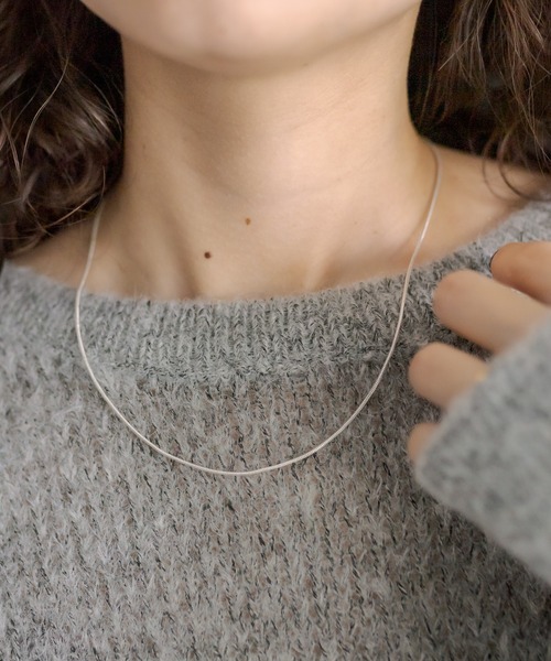 mystic（ミスティック）の「[Eau] rownd snake chain(necklace)（ネックレス・レディース・シルバー/ゴールド・ONE SIZE）」の2枚目の写真