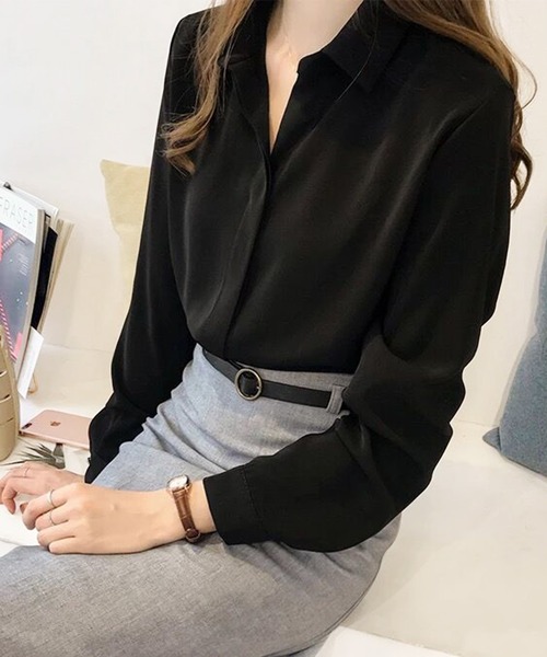 セール】スキッパーブラウス（シャツ/ブラウス）｜Amulet