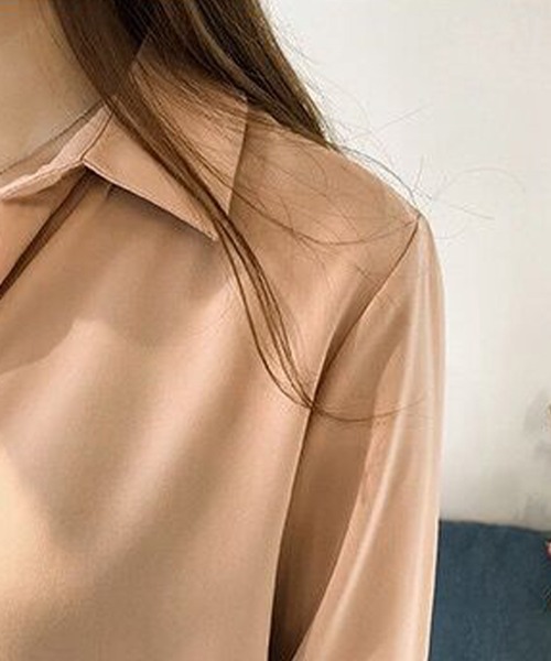 Amulet（アミュレット）の「スキッパーブラウス（シャツ/ブラウス・レディース・ホワイト/ブラック/ベージュ/グリーン・M/L/XL）」の7枚目の写真