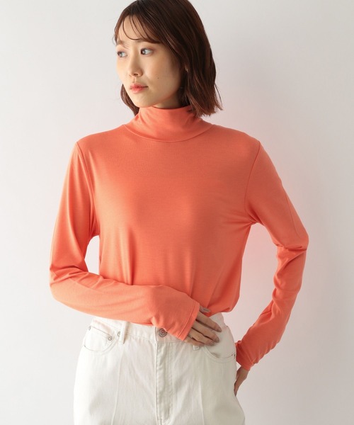 GLOBAL WORK(グローバルワーク)の「Beauteeハイネック長袖/295654(Tシャツ/カットソー・レディース・パープル系その他7/ホワイト/ダークグレー/オレンジ/ブルー・MEDIUM/LARGE)」の2枚目の写真