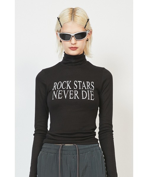 CRANK(クランク)の「A'GAM/9×.kom『CRANK/クランク』WOOL SPAN LETTERING TURTLENECK/レタリングタートルネック(Tシャツ/カットソー・レディース・ホワイト/ブラック/ネイビー・FREE)」の12枚目の写真