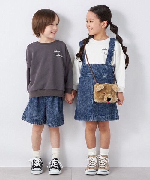 SHIPS any(シップス エニィ)の「【SHIPS any別注】MONMIMI: プリント 長袖 スウェット<KIDS>(Tシャツ/カットソー・キッズ・ホワイト/ピンク/ダークグレー・130/120/110)」の4枚目の写真