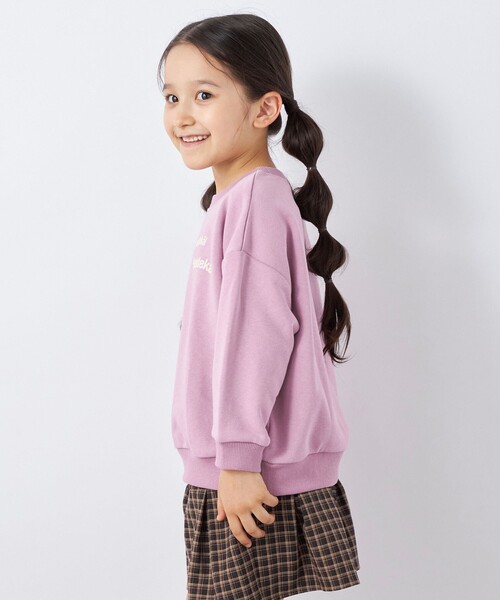 SHIPS any(シップス エニィ)の「【SHIPS any別注】MONMIMI: プリント 長袖 スウェット<KIDS>(Tシャツ/カットソー・キッズ・ホワイト/ピンク/ダークグレー・130/120/110)」の13枚目の写真