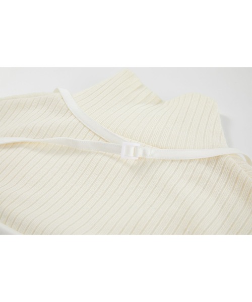 EKCOOKIES（イーケークッキーズ）の「【 EKCOOKIES 】ハイネックリブ切り替えドッキングシャツ（シャツ/ブラウス・レディース・ホワイト・L/S）」の21枚目の写真