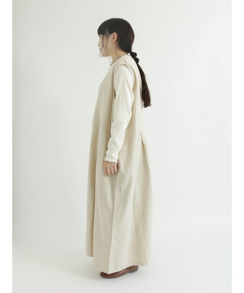 Samansa Mos2（サマンサ モスモス）の「ゆったりジャンスカ（ワンピース・レディース・ブラック/ベージュ/パープル/モカ・ﾌﾘ-）」の12枚目の写真