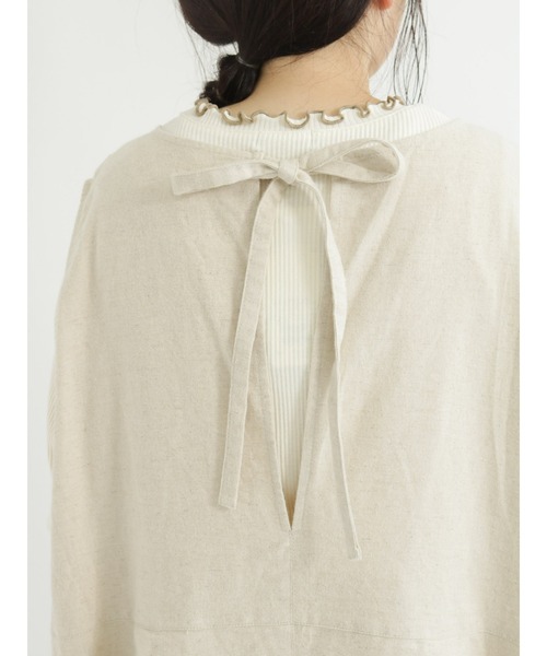 Samansa Mos2（サマンサ モスモス）の「ゆったりジャンスカ（ワンピース・レディース・ブラック/ベージュ/パープル/モカ・ﾌﾘ-）」の19枚目の写真