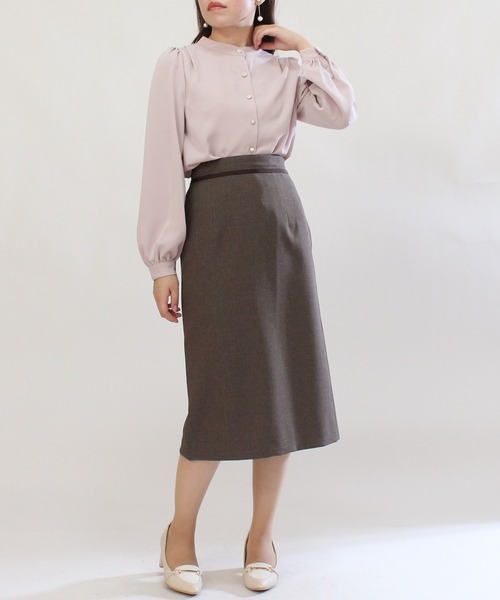 TRUDEA（トルディア）の「マルチボタン使いブラウス（シャツ/ブラウス・レディース・ピンクベージュ/ベージュ/ブラウン/ホワイト/ラベンダー・MEDIUM/SMALL/LARGE）」の8枚目の写真