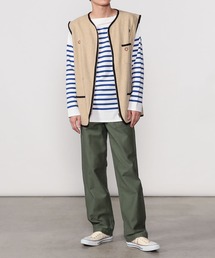 Tribu-To | ジップベスト FLOWER MEN