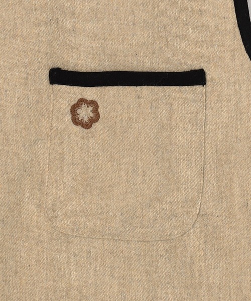 Bshop（ビショップ）の「Tribu-To | ジップベスト FLOWER MEN（ベスト・メンズ・ベージュ・LARGE/MEDIUM）」の13枚目の写真