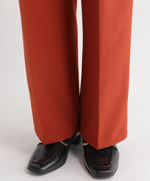 Andemiu(アンデミュウ)の「ハイウエストワイドパンツ169151(その他パンツ・レディース・オレンジ/グリーン/アイボリー・FREE)」の22枚目の写真