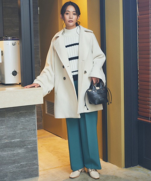 Andemiu(アンデミュウ)の「ハイウエストワイドパンツ169151(その他パンツ・レディース・オレンジ/グリーン/アイボリー・FREE)」の6枚目の写真