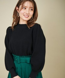 ハイネックボリュームスリーブニット