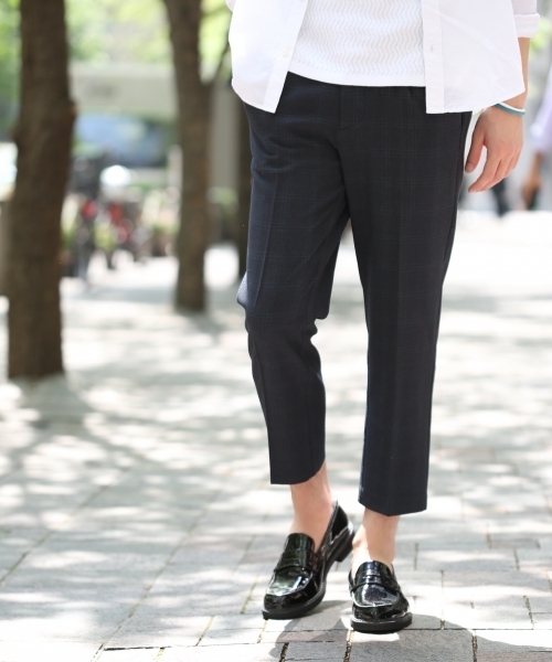 HARE（ハレ）の「チェックサッカーアンクル(HARE)（その他パンツ・メンズ・ネイビー/グレー・SMALL/LARGE/MEDIUM）」の2枚目の写真