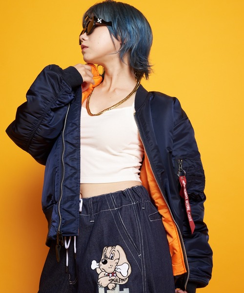 Alpha Industries（アルファインダストリーズ）の「ALPHA MA-1 JKT US SPEC NYLON H.TWL（MA-1・メンズ・ブラック/カーキ/ネイビー/ライトグレー/ブラウン・M/L/XL）」の5枚目の写真