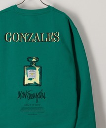 【(What it isNt) ART BY MARK GONZALES/ワットイズイズント マークゴンザレス】フレグランスバックデザインスウェット/ビッグシルエット/裏起毛