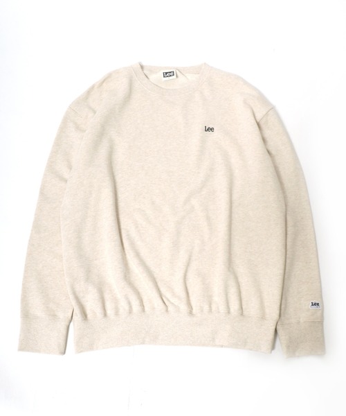 Lee（リー）の「Lee（リー）ワンポイントロゴ刺繍 スウェットトップス/長袖 無地 プルオーバートレーナー/メンズ レディース（スウェット・メンズ・ブルー/ブラック/オートミール/ホワイト/ダークグリーン/アッシュグレー・L/M/XL）」の12枚目の写真