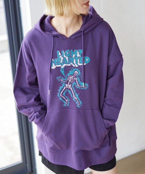 PBLIM（ページボーイリム）の「PAGEBOYLIM/スケルトンフーディー（パーカー・レディース・ブラック/パープル/グレー・MEDIUM/LARGE）」の5枚目の写真