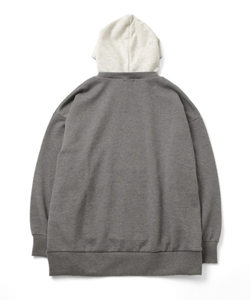 GLAZOS（グラソス）の「裏毛・フードレイヤードビッグパーカー（パーカー・キッズ・ブラック/グレー/ブルー・160cm/170cm/140cm/150cm）」の12枚目の写真