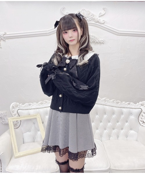 セットアップ ニット カーディガン ボレロ マーメイド スカート org.jpg