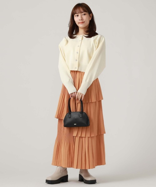 archives（アルシーヴ）の「スナップ釦クルーカーディガン（カーディガン/ボレロ・レディース・ブラック/ブルー/オフホワイト/グリーン/ラベンダー/オレンジ・MEDIUM）」の9枚目の写真