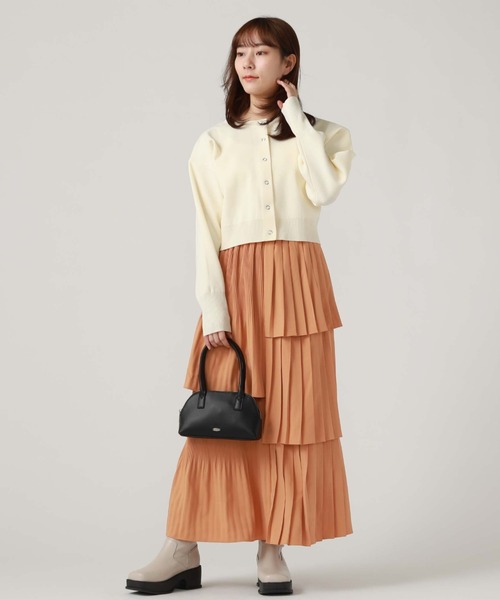 archives（アルシーヴ）の「スナップ釦クルーカーディガン（カーディガン/ボレロ・レディース・ブラック/ブルー/オフホワイト/グリーン/ラベンダー/オレンジ・MEDIUM）」の10枚目の写真