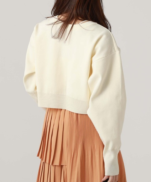 archives（アルシーヴ）の「スナップ釦クルーカーディガン（カーディガン/ボレロ・レディース・ブラック/ブルー/オフホワイト/グリーン/ラベンダー/オレンジ・MEDIUM）」の8枚目の写真