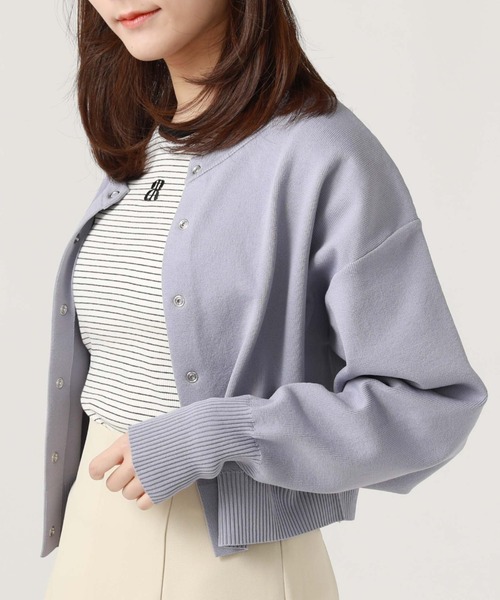 archives（アルシーヴ）の「スナップ釦クルーカーディガン（カーディガン/ボレロ・レディース・ブラック/ブルー/オフホワイト/グリーン/ラベンダー/オレンジ・MEDIUM）」の13枚目の写真