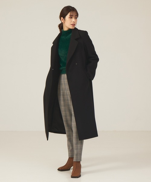 abahouse mavie(アバハウスマヴィ)の「ミックスフェザーヤーンモックネックプルオーバー(ニット/セーター・レディース・パープル/ライトグレー/グリーン・フリー)」の7枚目の写真