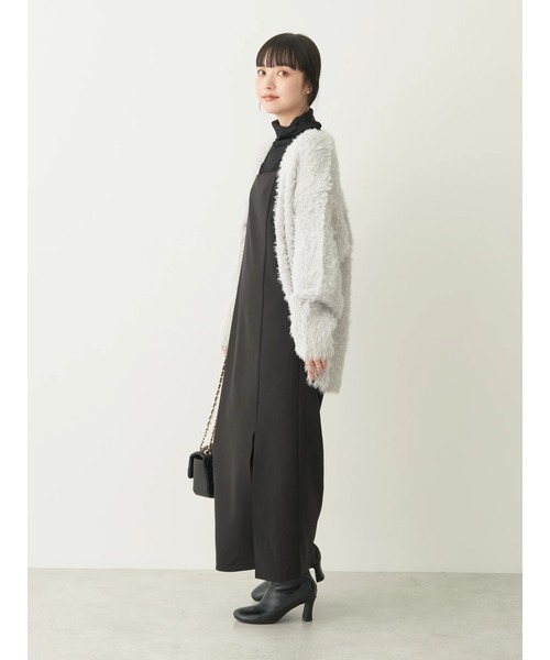 earth music&ecology(アースミュージックアンドエコロジー)の「Iラインキャミワンピース(ワンピース・レディース・ベージュ/モカ/ブラック・FREE)」の21枚目の写真