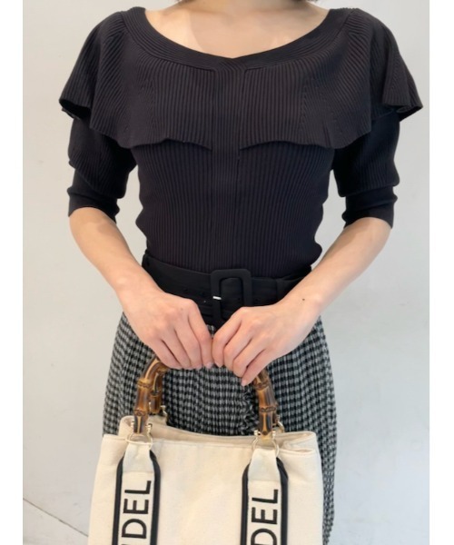 お値下げ　スナイデル　ケープニットプルオーバー USAGI ONLINE限定】ケープニットプルオーバー（ニット）｜SNIDEL