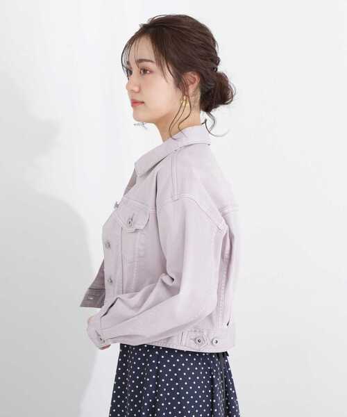 PROPORTION BODY DRESSING（プロポーションボディドレッシング）の「ショート丈ボリュームスリーブデニムＧジャン / 1213155200（テーラードジャケット・レディース・グレー/ブルー/ピンク・MEDIUM/SMALL）」の17枚目の写真