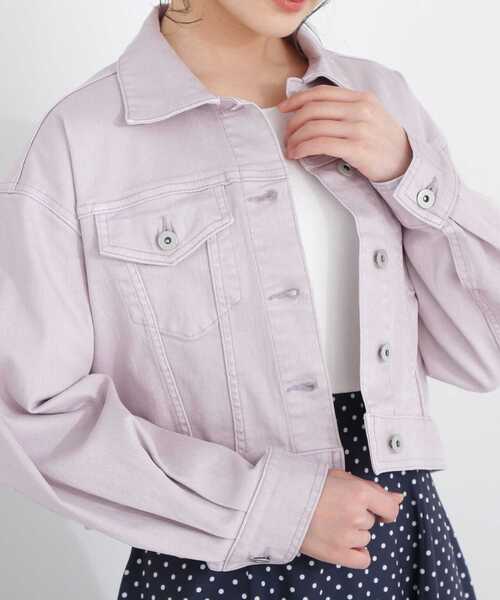 PROPORTION BODY DRESSING（プロポーションボディドレッシング）の「ショート丈ボリュームスリーブデニムＧジャン / 1213155200（テーラードジャケット・レディース・グレー/ブルー/ピンク・MEDIUM/SMALL）」の19枚目の写真