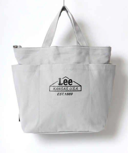Lee(リー)の「Lee/リー キャンバス 2WAY ハウスマーク ロゴ ショルダーバッグ/レディース メンズ トートバッグ(トートバッグ・レディース・ベージュ/ネイビー/オフホワイト/グレー/ブラック/カーキ・FREE)」の12枚目の写真
