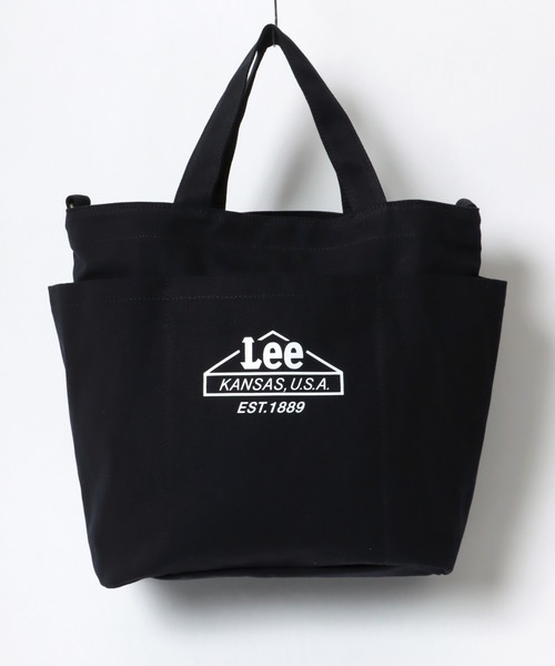 Lee(リー)の「Lee/リー キャンバス 2WAY ハウスマーク ロゴ ショルダーバッグ/レディース メンズ トートバッグ(トートバッグ・レディース・ベージュ/ネイビー/オフホワイト/グレー/ブラック/カーキ・FREE)」の11枚目の写真