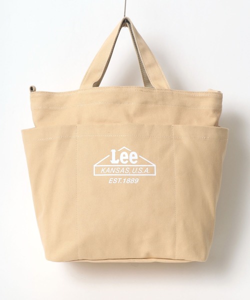 Lee(リー)の「Lee/リー キャンバス 2WAY ハウスマーク ロゴ ショルダーバッグ/レディース メンズ トートバッグ(トートバッグ・レディース・ベージュ/ネイビー/オフホワイト/グレー/ブラック/カーキ・FREE)」の13枚目の写真