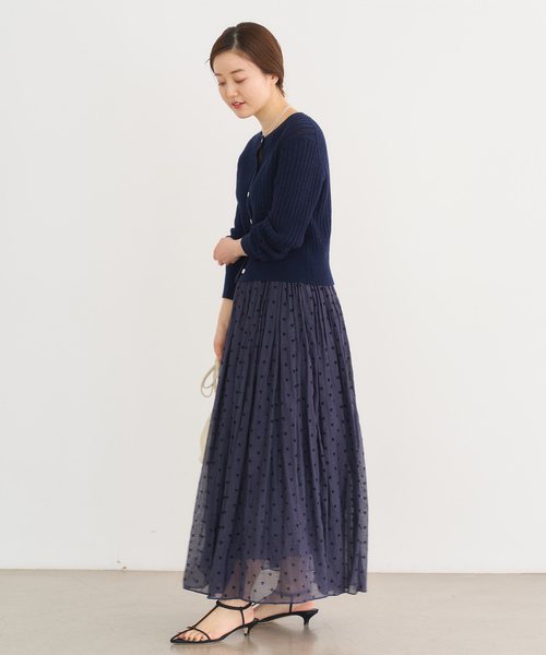 IENA（イエナ）の「テープヤーンリブミニカーディガン（カーディガン/ボレロ・レディース・レッド/ネイビー・FREE）」の16枚目の写真