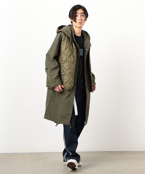 Purple&Yellow（パープルアンドイエロー）の「デニム 裾切り替え ストレートパンツ（デニムパンツ・メンズ・インディゴブルー/ライトインディゴブルー・X-SMALL/SMALL/MEDIUM/LARGE/X-LARGE）」の10枚目の写真