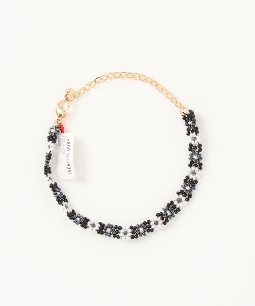 チャイハネ（チャイハネ）の「【チャイハネ】フラワーフェスタブレスレット（ブレスレット・レディース・ブラック/ブルー/ターコイズブルー/ピンク・FREE）」の2枚目の写真