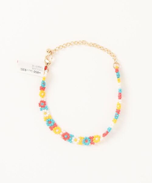 チャイハネ（チャイハネ）の「【チャイハネ】フラワーフェスタブレスレット（ブレスレット・レディース・ブラック/ブルー/ターコイズブルー/ピンク・FREE）」の5枚目の写真