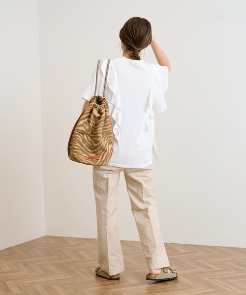 FRAMeWORK（フレームワーク）の「≪追加≫【WEB限定】リネンレーヨンフリルブラウス（シャツ/ブラウス・レディース・ホワイト/ブラック/カーキ・FREE）」の18枚目の写真