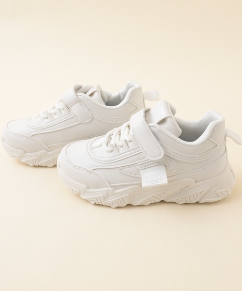 URBAN CHERRY（アーバンチェリー）の「フェイクレザーダッドスニーカー（スニーカー・キッズ・パープル/ホワイト・17.5cm/21.5cm/19.5cm/19.0cm/18.5cm/16.5cm/18.0cm/20.5cm/21.0cm）」の9枚目の写真